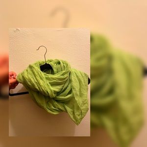 Lime green infinity scarf